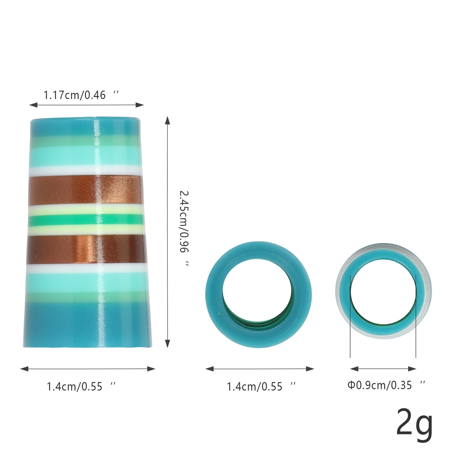 size of .355 Golf Shaft Ferrule For Iron Wedge Club