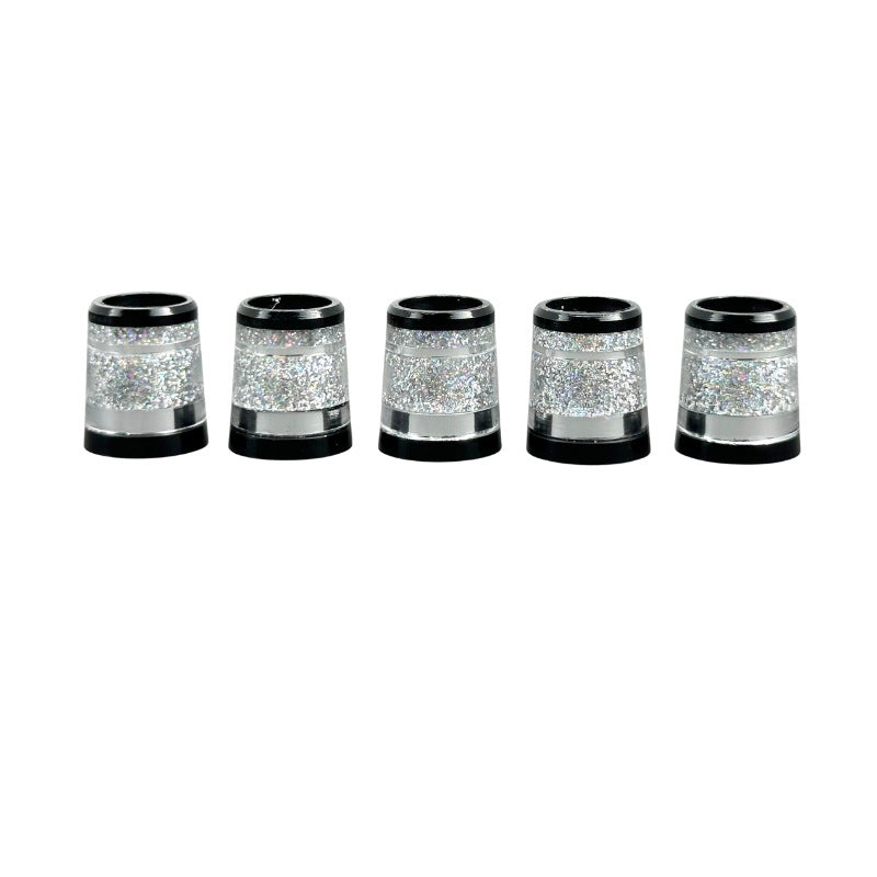 Glitter Shiny Golf Shaft Ferrules for Iron .370 Silver