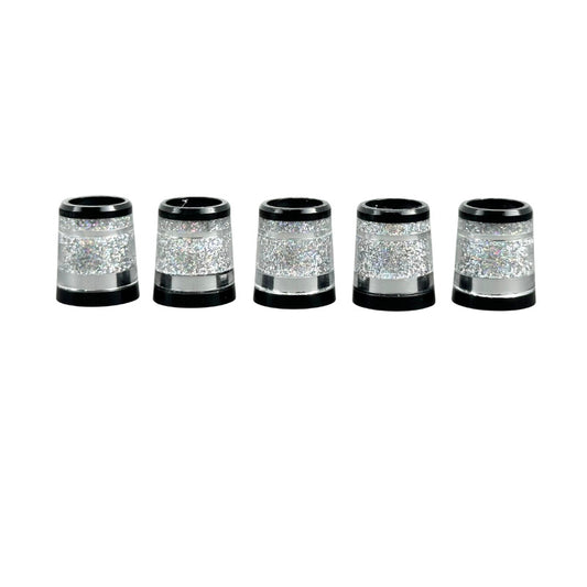 Glitter Shiny Golf Shaft Ferrules for Iron .370 Silver