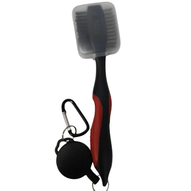 retractable premium  golf cleaning brushes red