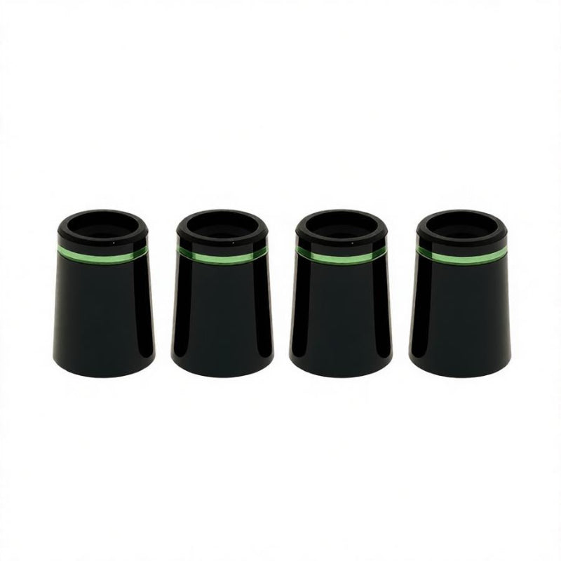 Golf Ferrules Black & Single Green Ring .355/370