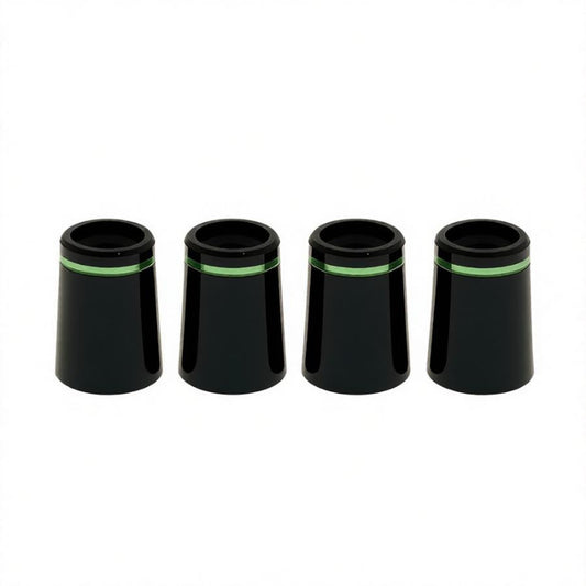 Golf Ferrules Black & Single Green Ring .355/370