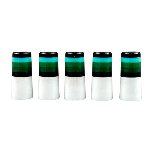 Golf Shaft Ferrules for Iron Wedge Tip.355/9.1*30*14mm White & Green