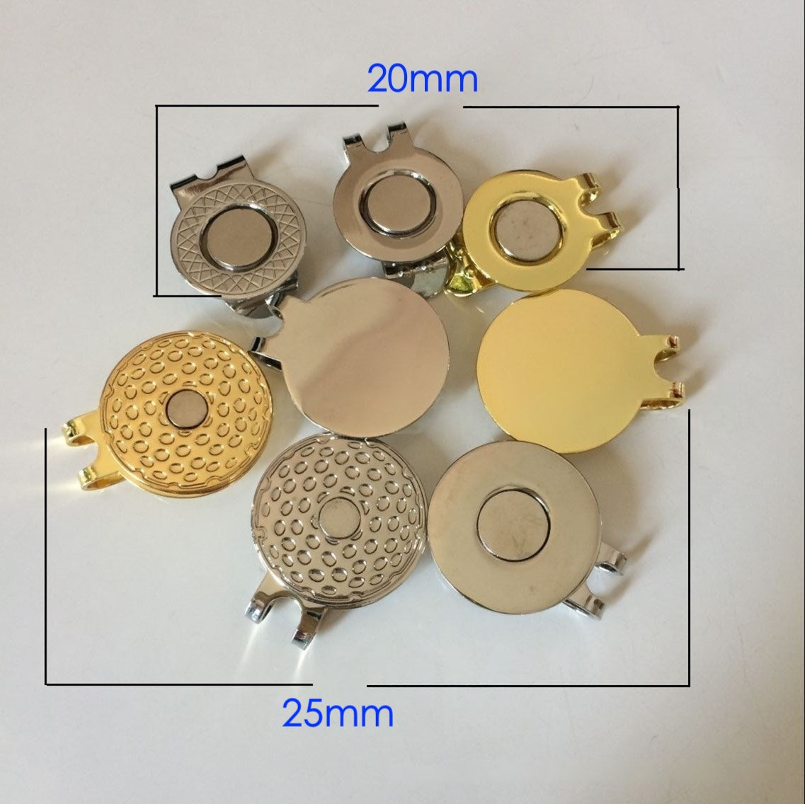 Golf Hat Clips 20/25mm